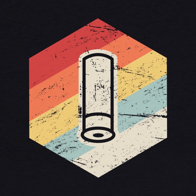 Retro 70s Shotgun Shell | Skeet Shooting Icon by MeatMan